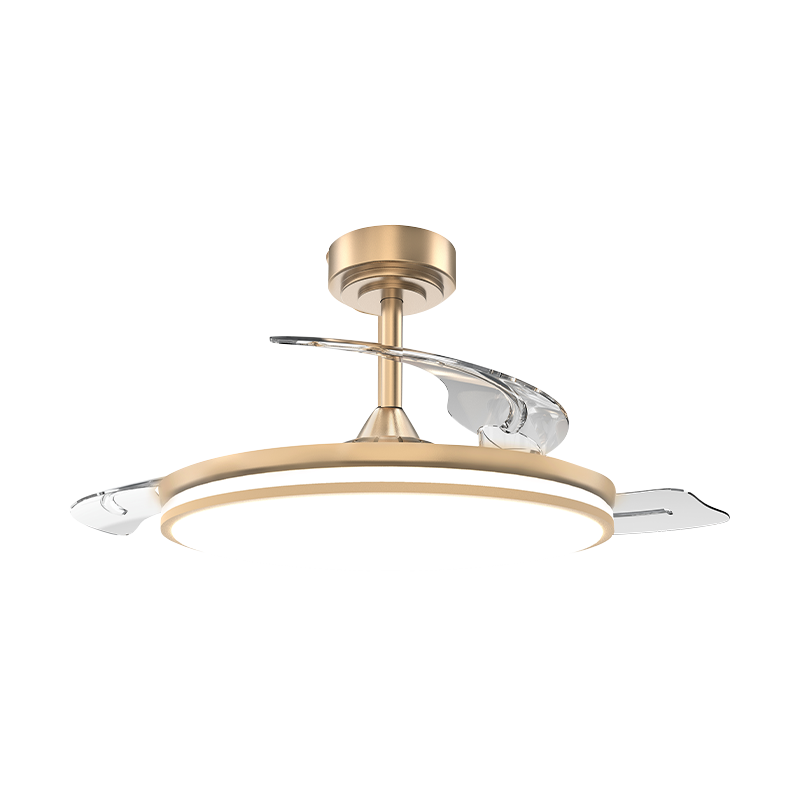 Quiet Retractable Ceiling Fan with Invisible Blades