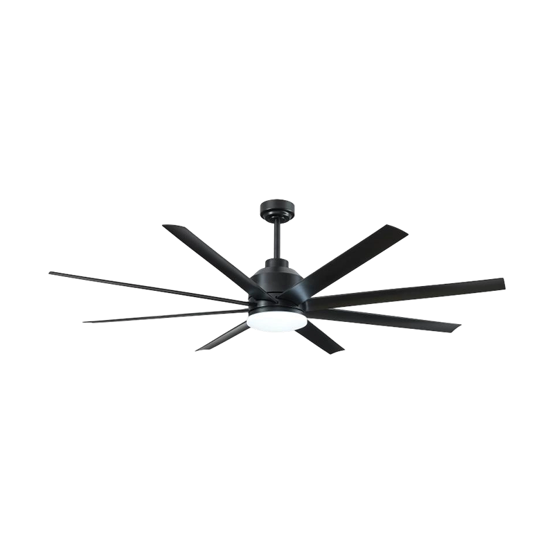 Black and Dark Wood Grain Traditional Ceiling Fan with Light