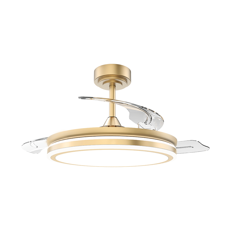 Quiet Retractable Ceiling Fan with Invisible Blades