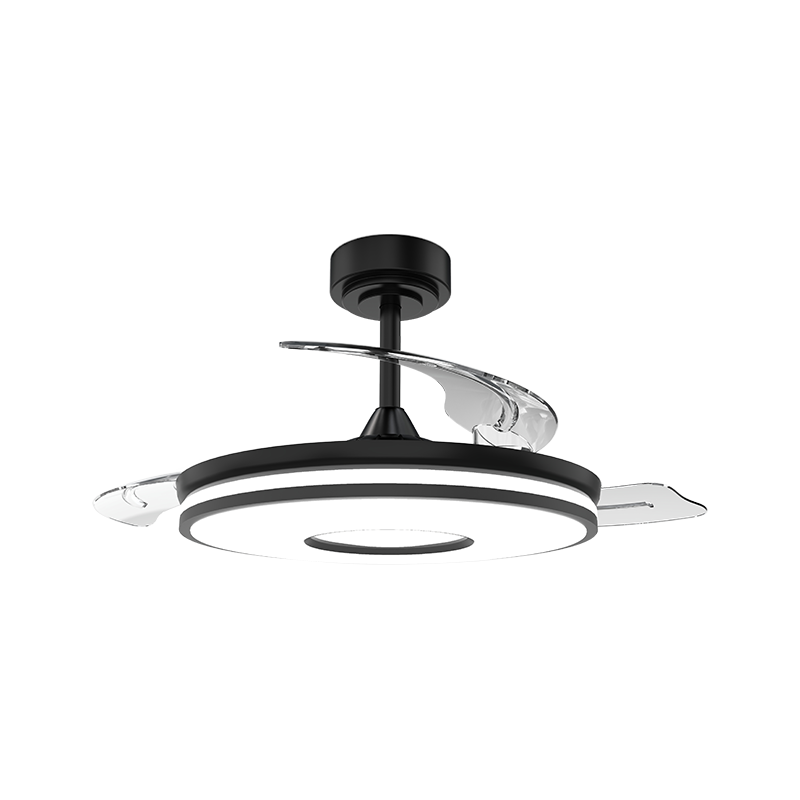 Quiet Retractable Ceiling Fan with Invisible Blades
