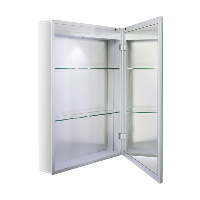 Single-Door LED Bathroom Mirror Cabinet With Anti-Fog Makeup Mirror