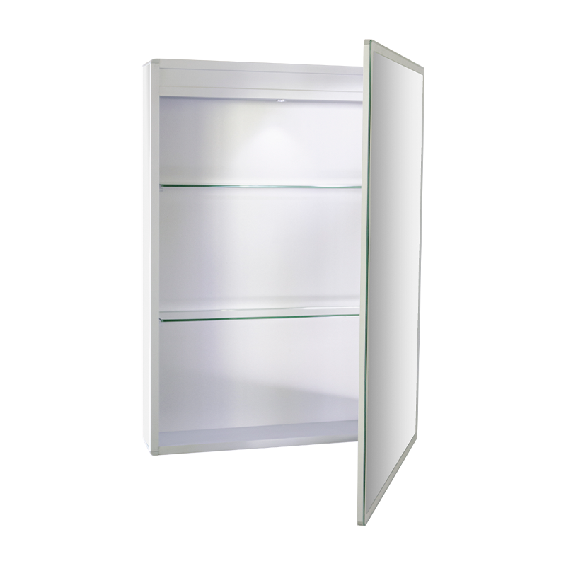 Single-Door Smart Bathroom Mirror Cabinet With LED Backlit Makeup Mirror