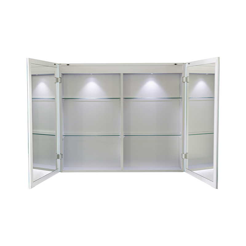 Double-Door LED Smart Bathroom Mirror Cabinet (With Anti-Fog Hand-Swipe Switch)