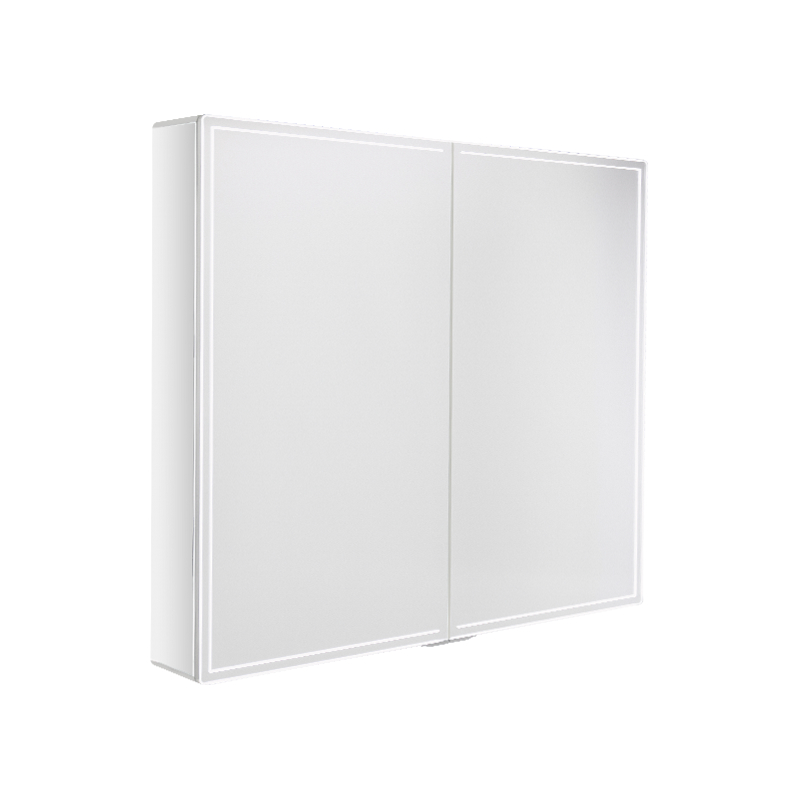 Intelligent Double-Door Backlit Mirror Cabinet With Magnetic Switch