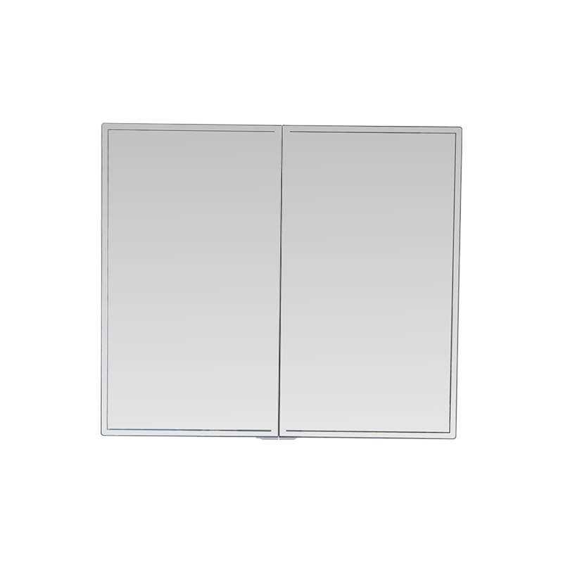 Aluminum Alloy Double-Door Waterproof Mirror Cabinet With LED Lights