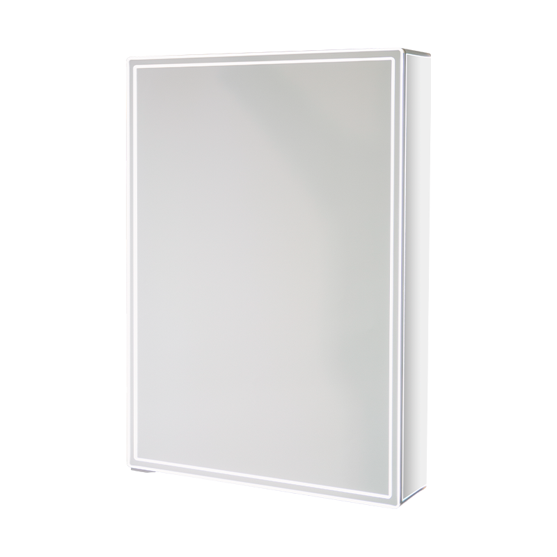 Aluminum Alloy Waterproof Single Door LED Bathroom Mirror Cabinet